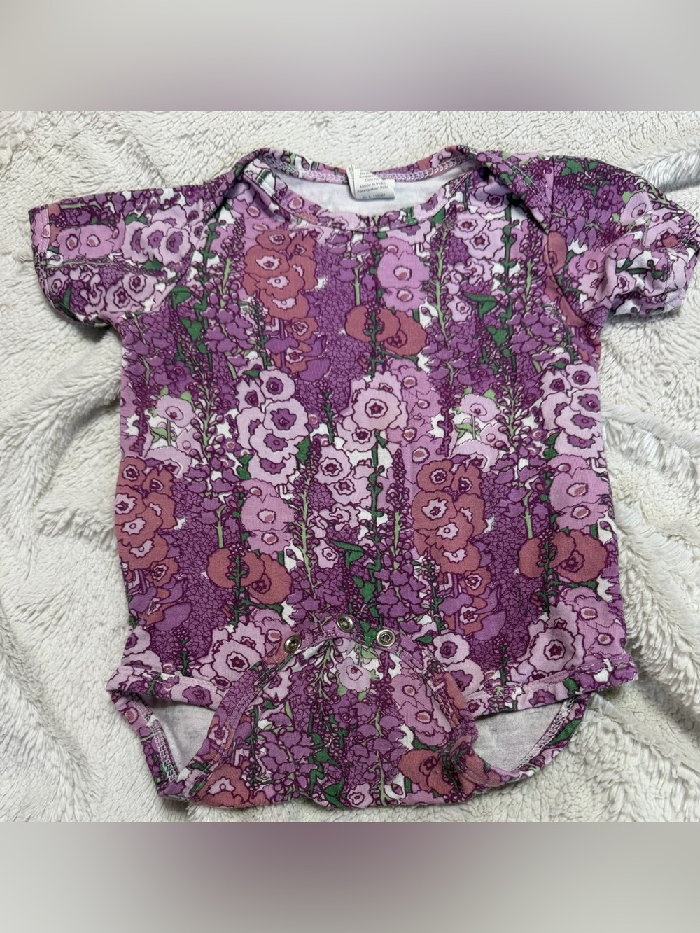 kate quinn Purple Floral Baby One-Piece Bodysuit